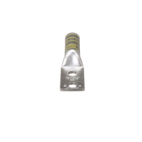 Two-Hole Compression Lug, Long Barrel, Copper, Yellow